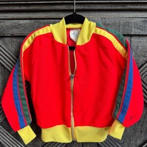 Vintage 1970s Jones Wear 4T Red Tracksuit Jumpsuit Kids Retro - Nostalgia